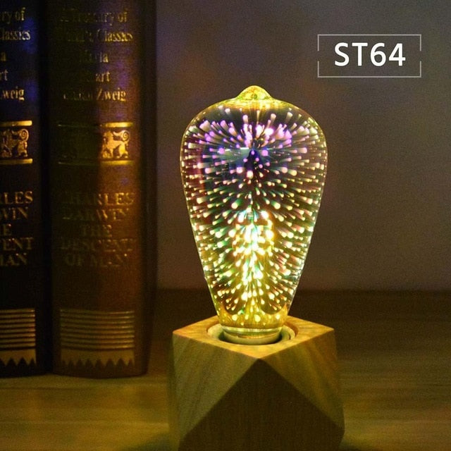 Fireworks Effect Vintage Incandescent Bulbs 3D