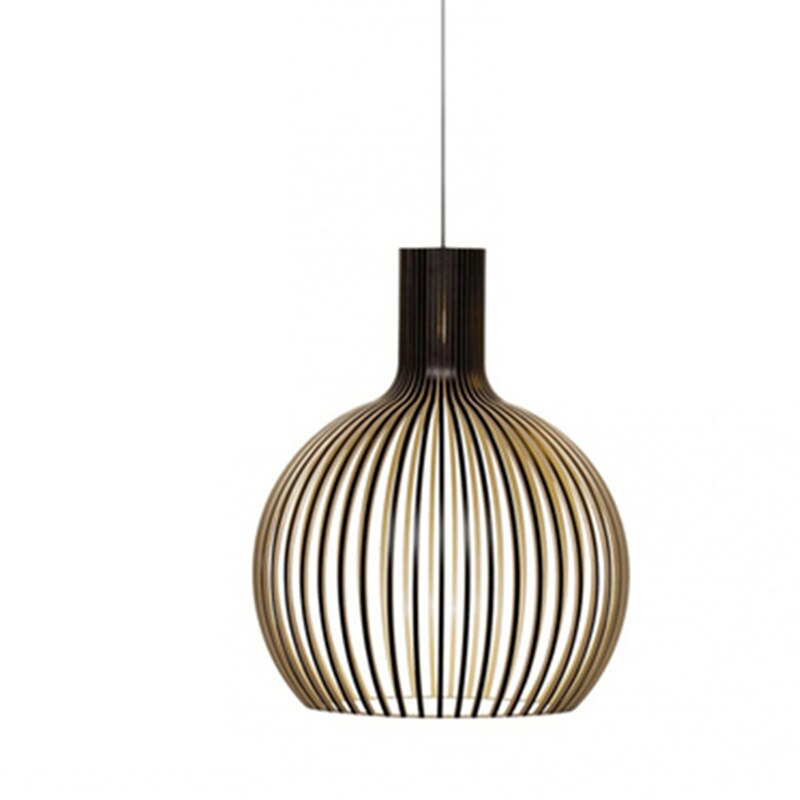 Bird Cage Lamp- Black Wood Lights