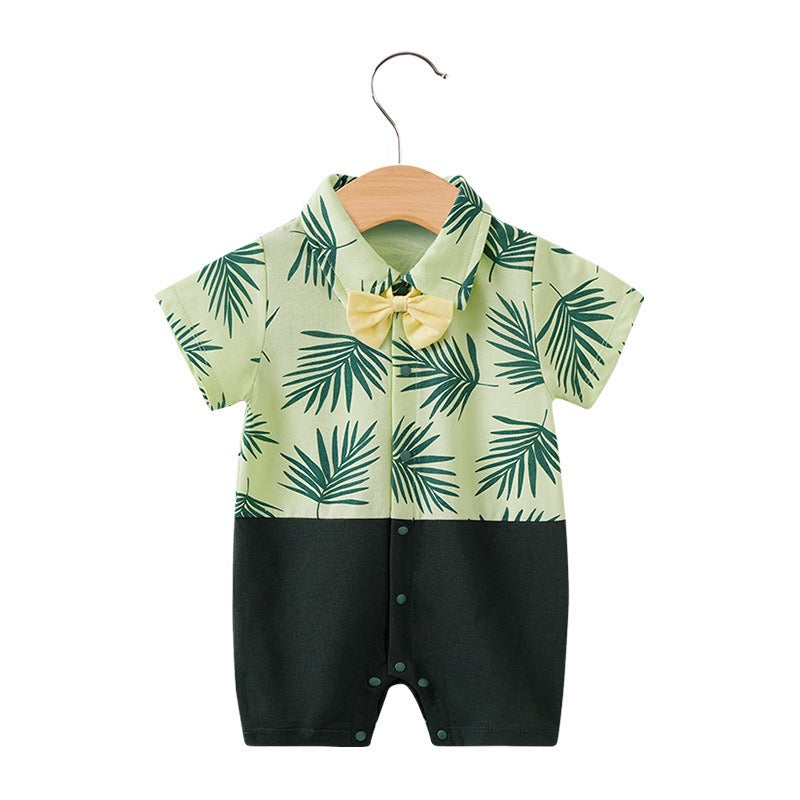 Boys Short Sleeved Jumpsuit Hawaiian Style