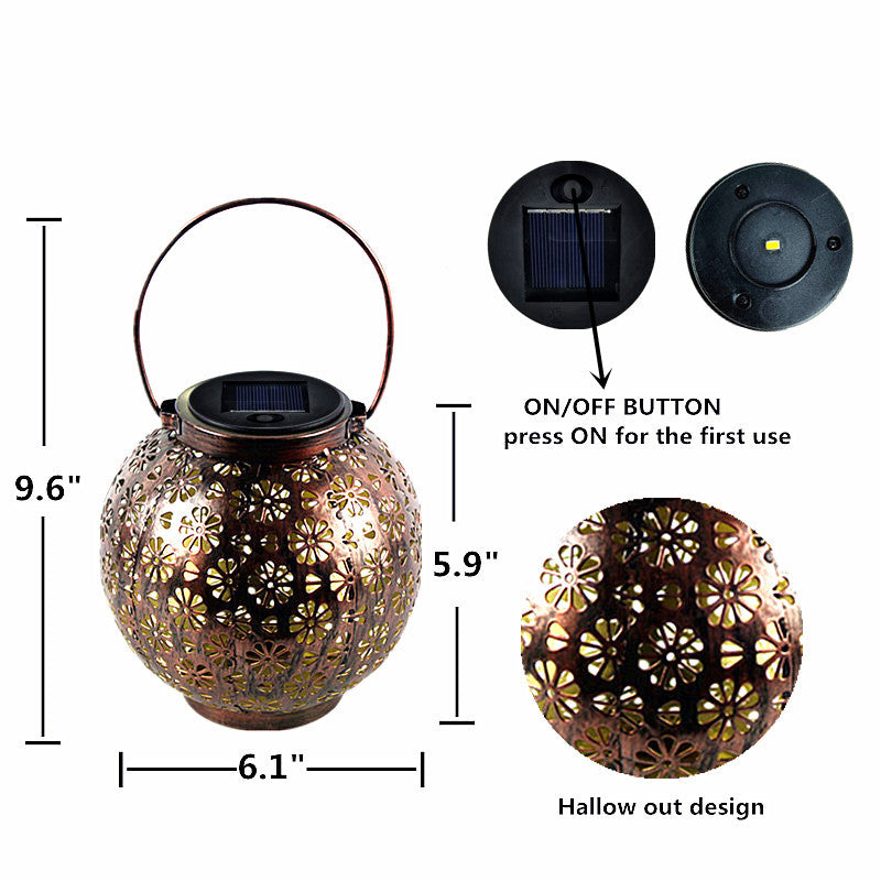 Garden Solar Wrought Iron Lantern