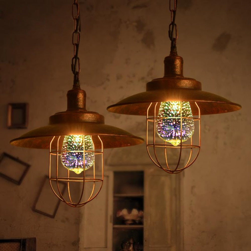 Fireworks Effect Vintage Incandescent Bulbs 3D