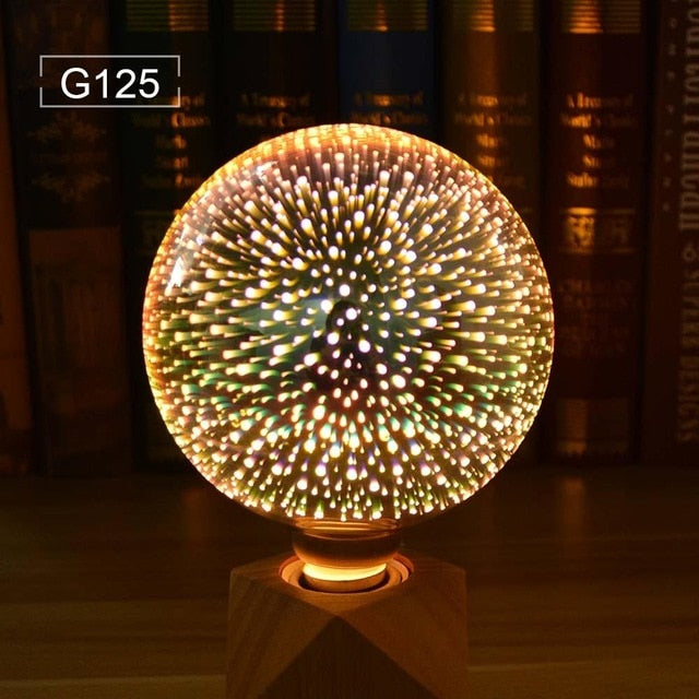 Fireworks Effect Vintage Incandescent Bulbs 3D