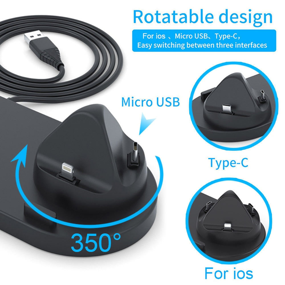 Wireless Charger Dock Station-6 in 1