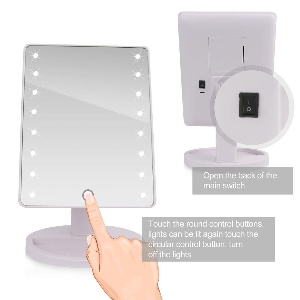 LED Touch Screen Makeup Mirror