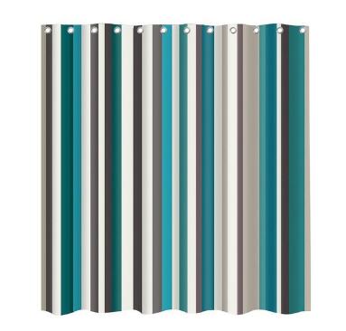 Colorful Shower Curtain Bathroom -3D