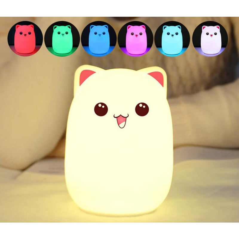 Cartoon cat led LED light in 6 colors