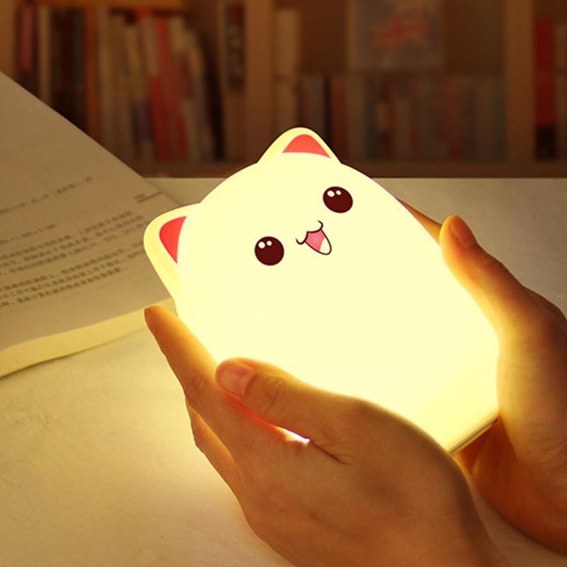 Cartoon cat led LED light in 6 colors