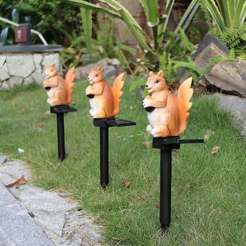 Resin Squirrel -Solar Garden Lights