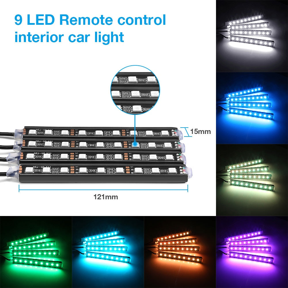 LED Strip Light4pcs Car RGB