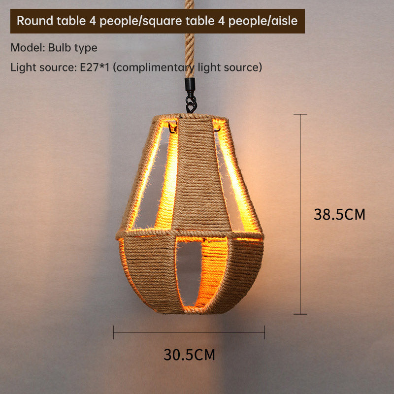 Chandelier Hemp Rope- Lampshade