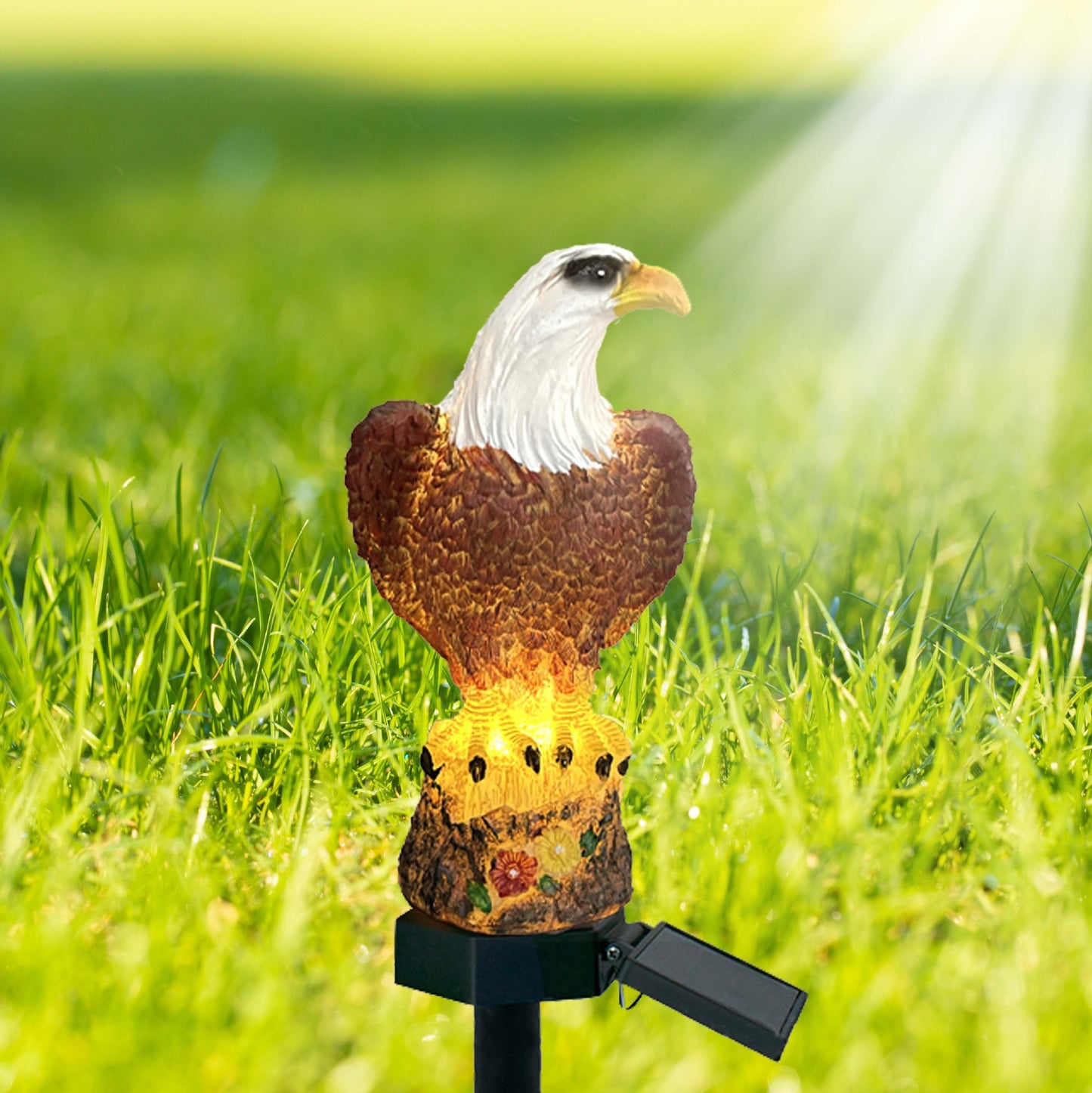 Solar Resin Eagle Lawn Light -Waterproof