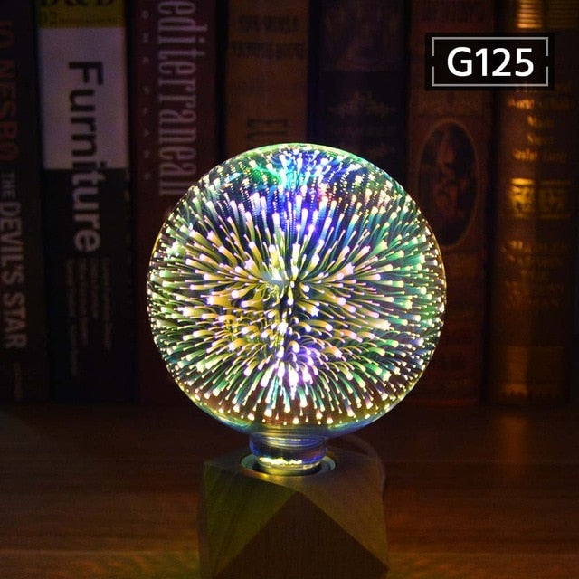 Fireworks Effect Vintage Incandescent Bulbs 3D