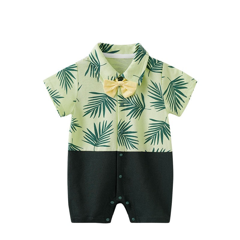 Boys Short Sleeved Jumpsuit Hawaiian Style