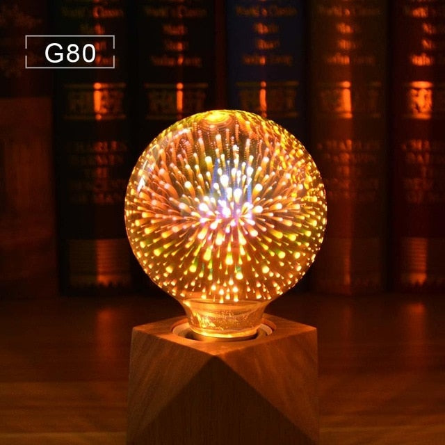 Fireworks Effect Vintage Incandescent Bulbs 3D