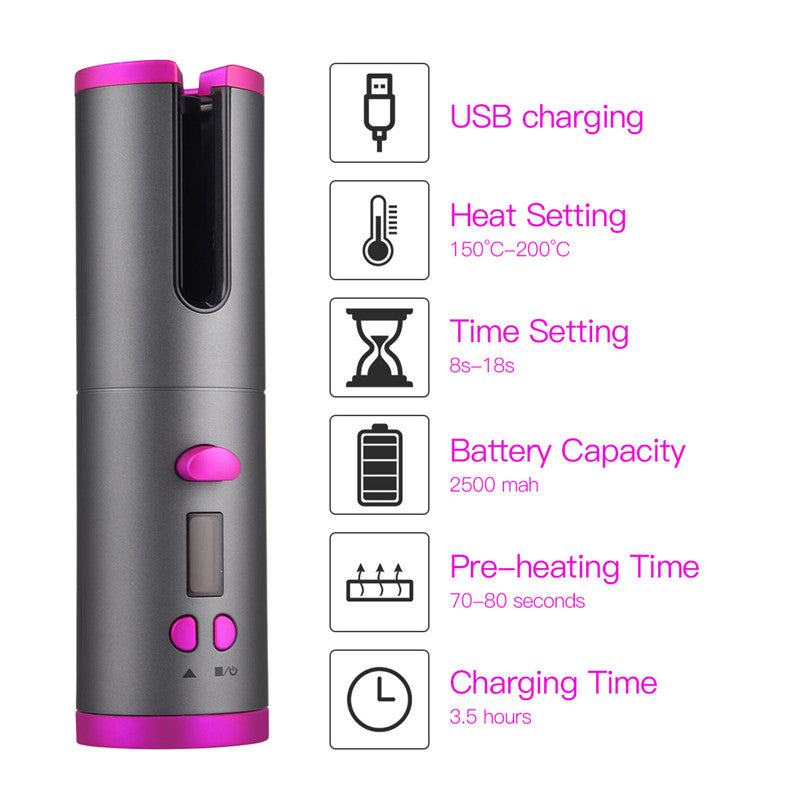 Unbound Automatic Hair Curler- Cordless