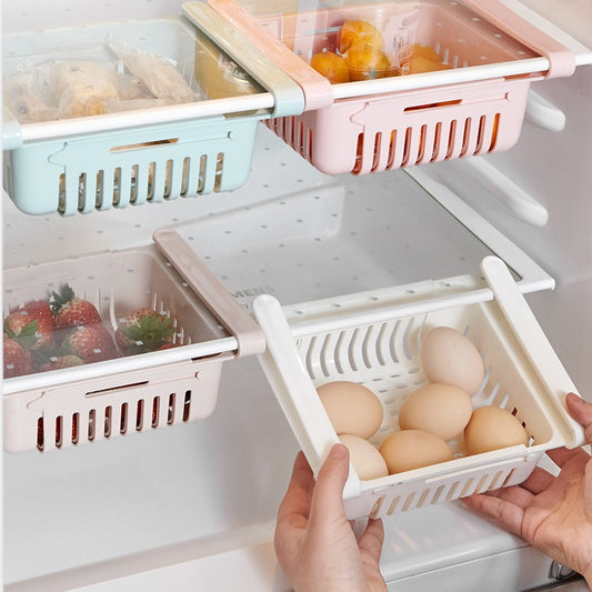 Retractable Refrigerator Divider -Organizing Storage Racks