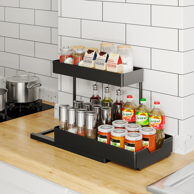 Kitchen L-Shaped Sink Storage Rack