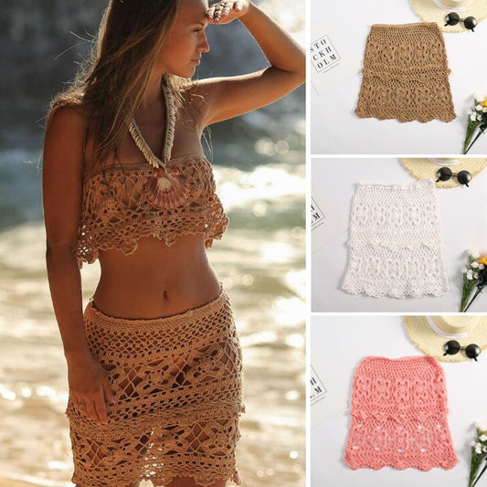 Bohemian Hollow Knitted Bikini an Beach Wrap