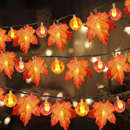 Maple Pumpkin Light String x 3m