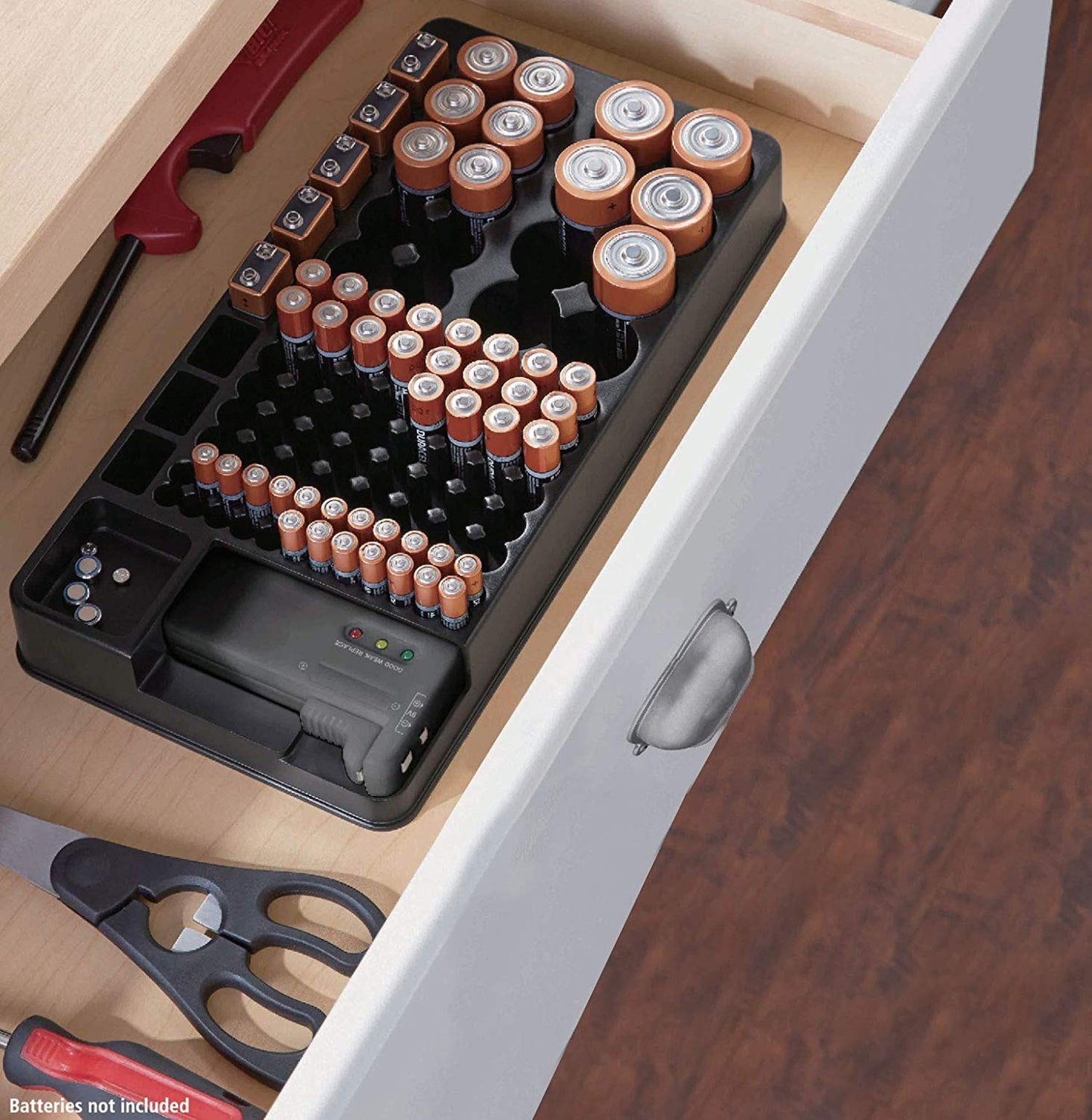 HFES Battery Storage Organizer Holder & Tester