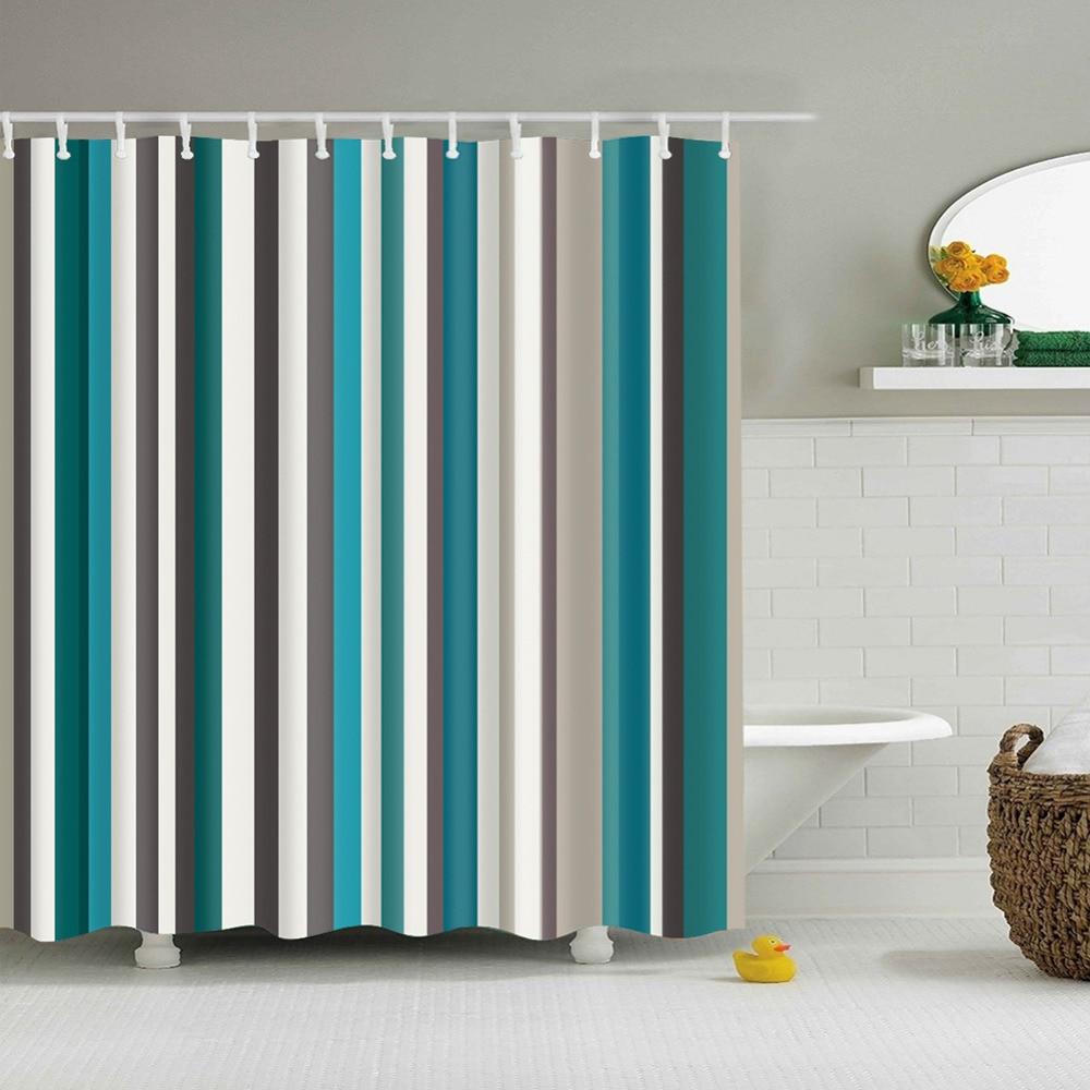 Colorful Shower Curtain Bathroom -3D