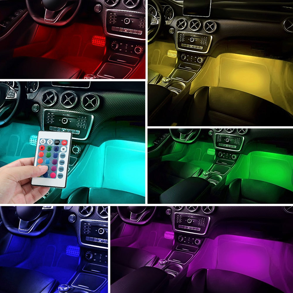 LED Strip Light4pcs Car RGB