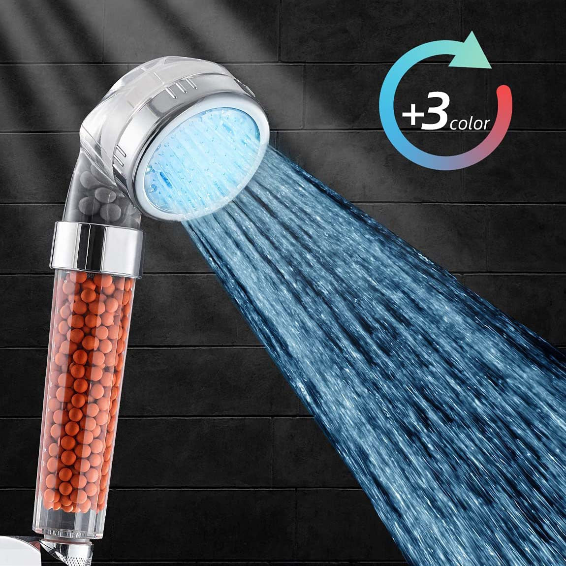 LED Luminous Colorful Shower Nozzle- Negative Ion