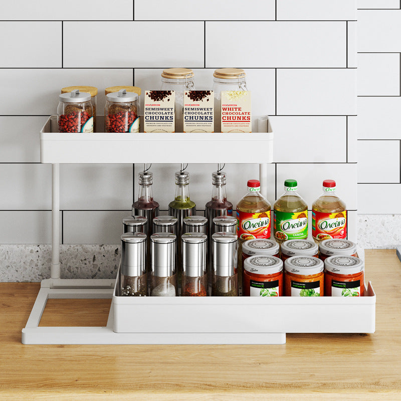 Kitchen L-Shaped Sink Storage Rack