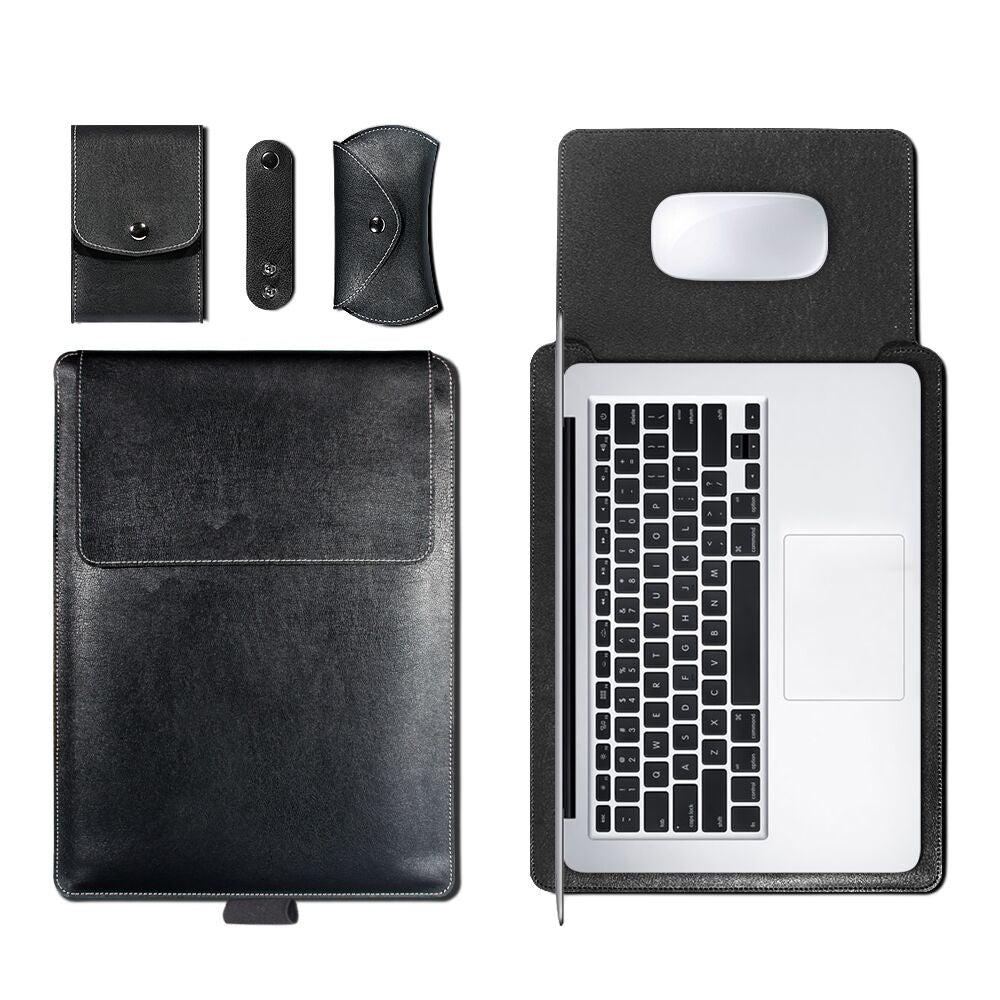 Laptop Bag- PU Leather Sleeve Waterproof Case