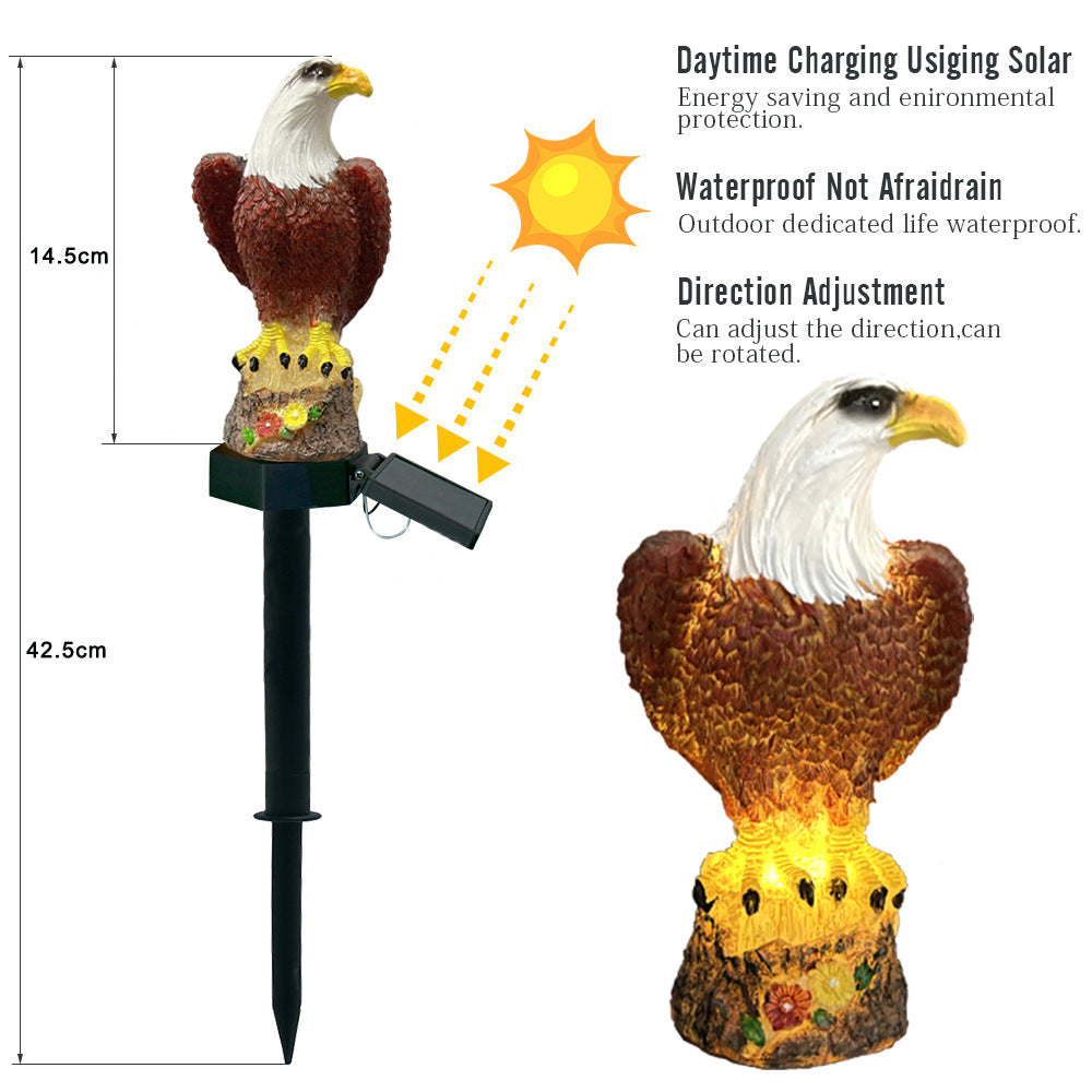 Solar Resin Eagle Lawn Light -Waterproof