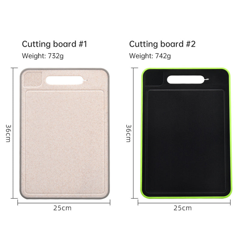 Double Sided Cutting Board -with Sharpener