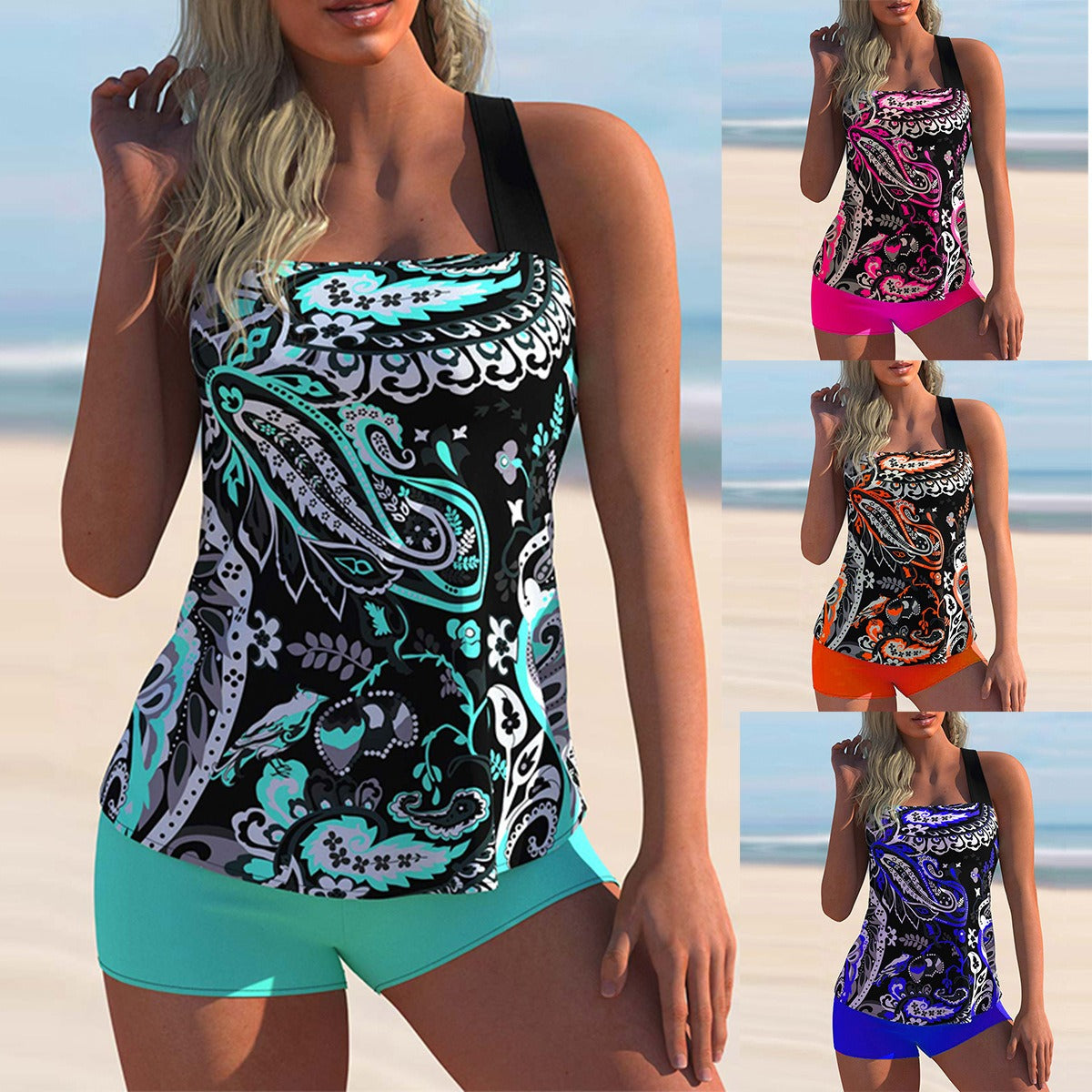 Large Swimsuit Printed Swimsuit