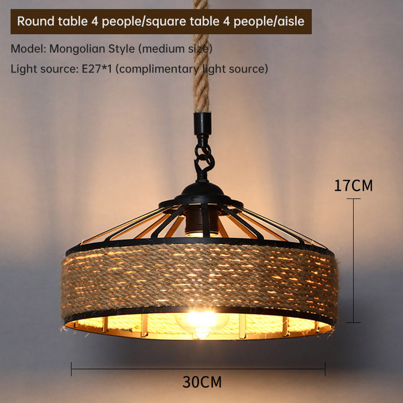 Chandelier Hemp Rope- Lampshade