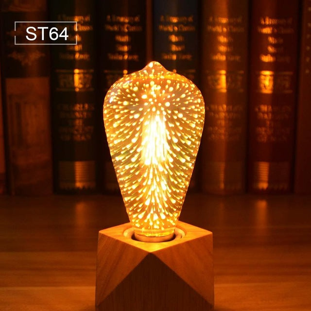 Fireworks Effect Vintage Incandescent Bulbs 3D