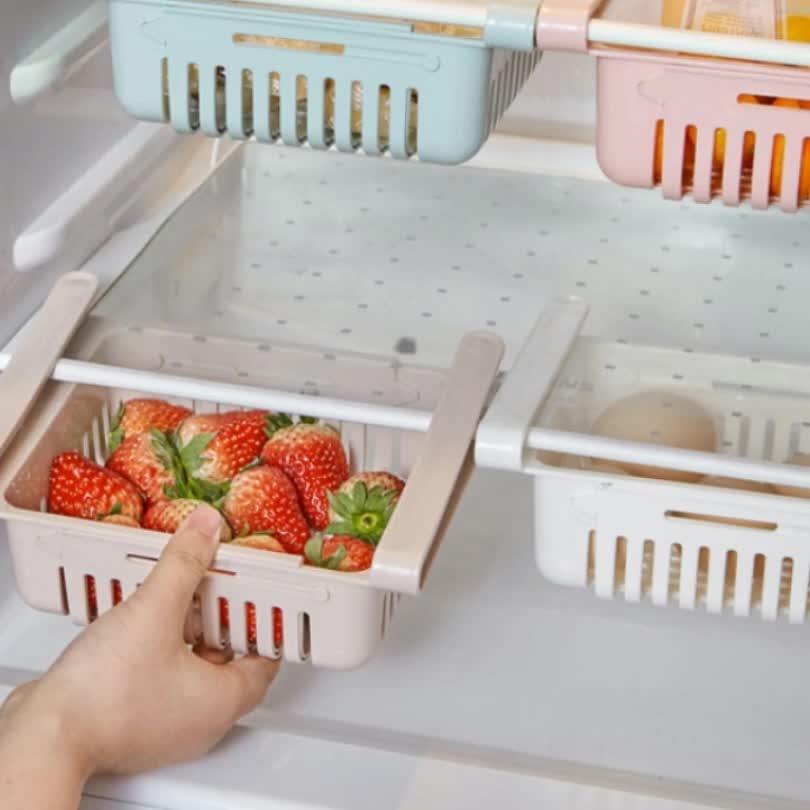 Retractable Refrigerator Divider -Organizing Storage Racks