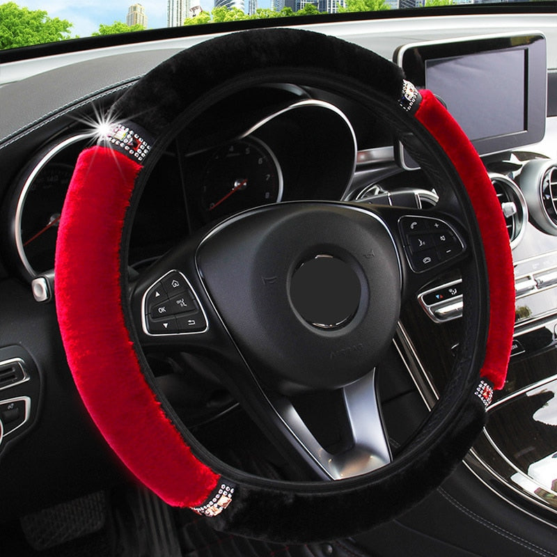 Soft Plush Car Steering Wheel Cover