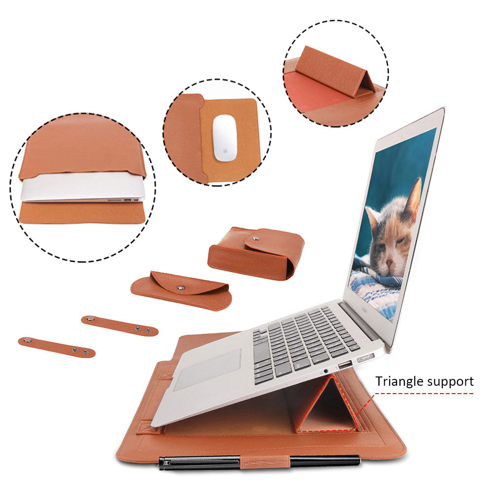 Laptop Bag- PU Leather Sleeve Waterproof Case