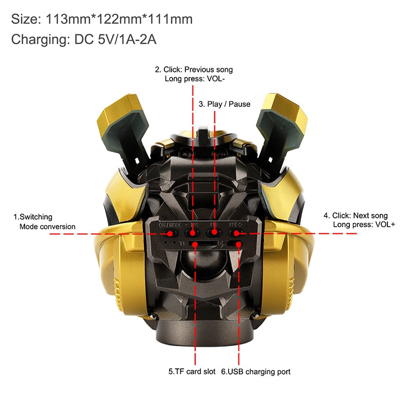 Transformers Bumblebee Helmet -Wireless Bluetooth Speaker