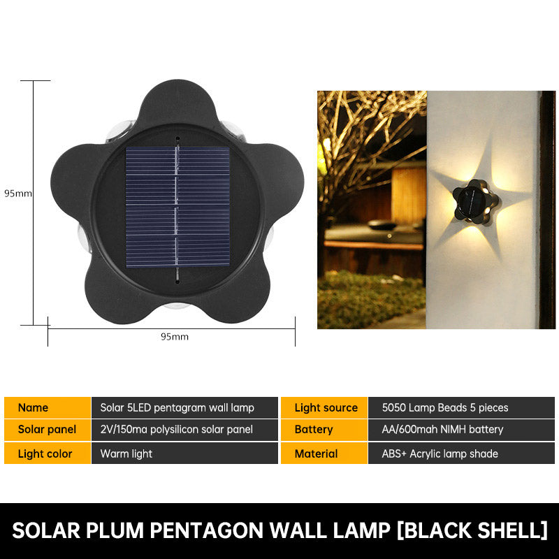 Solar Dual Head- Wall Lamp Outdoors