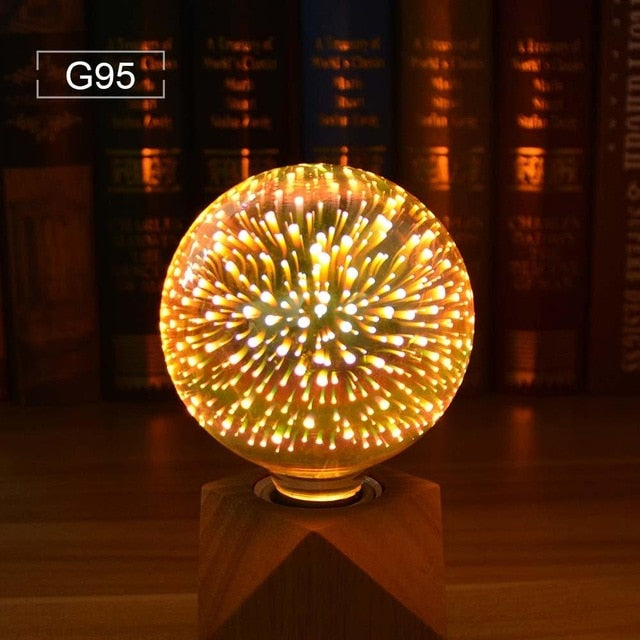 Fireworks Effect Vintage Incandescent Bulbs 3D