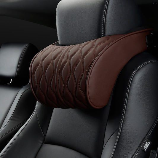 Memory Foam Car Headrest Pillow -Leather