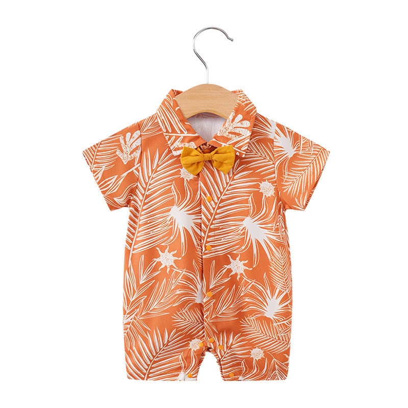 Boys Short Sleeved Jumpsuit Hawaiian Style