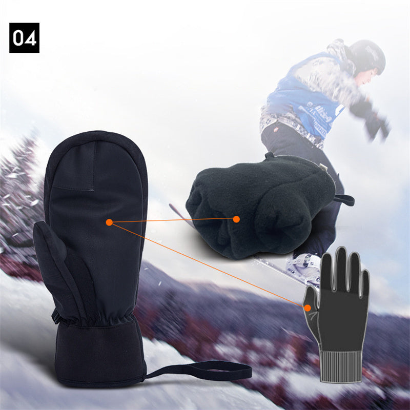 Touch Screen Ski Finger Warmer Gloves