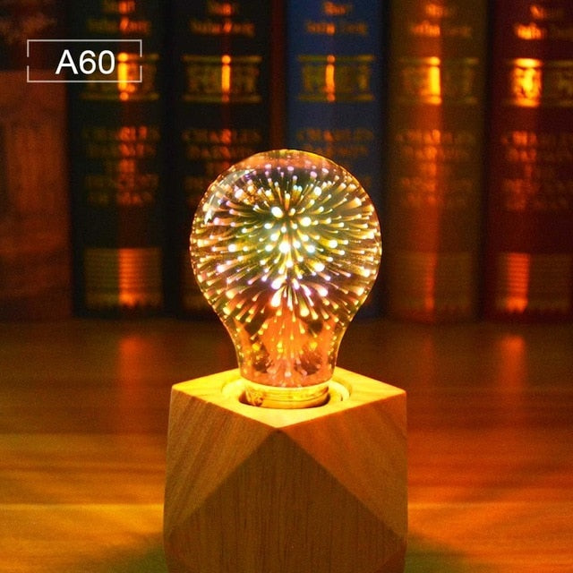 Fireworks Effect Vintage Incandescent Bulbs 3D