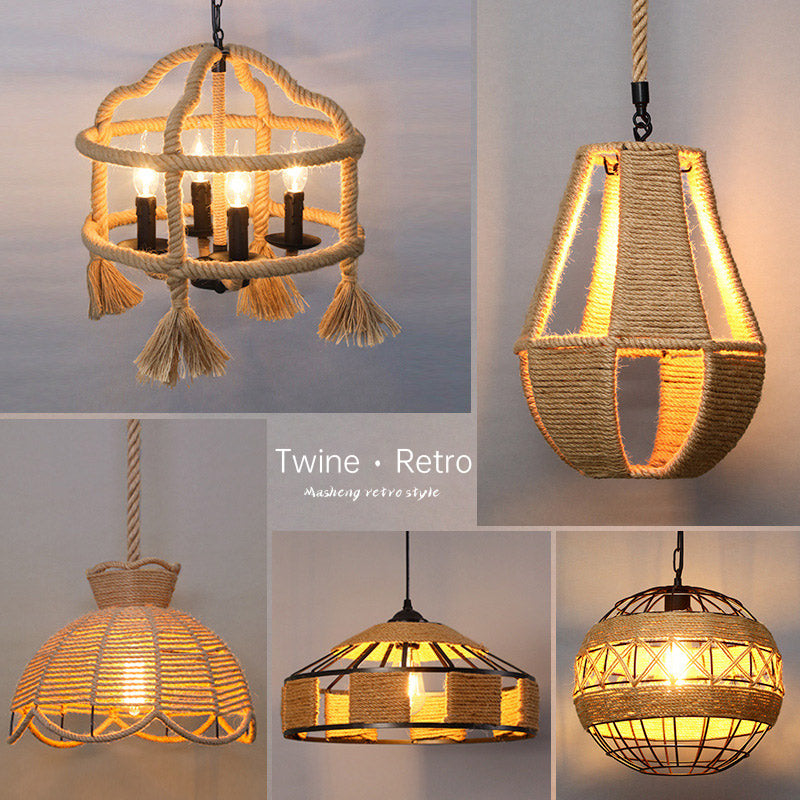 Chandelier Hemp Rope- Lampshade