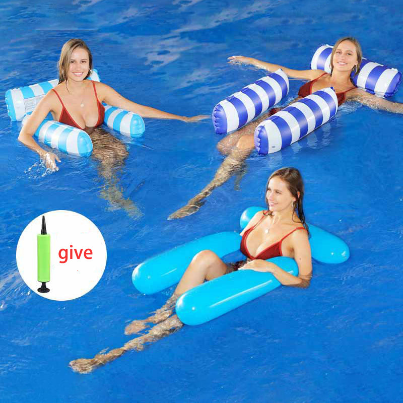 New Inflatable Striped Floating Water -Hammock