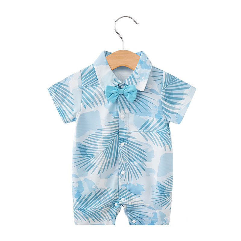 Boys Short Sleeved Jumpsuit Hawaiian Style