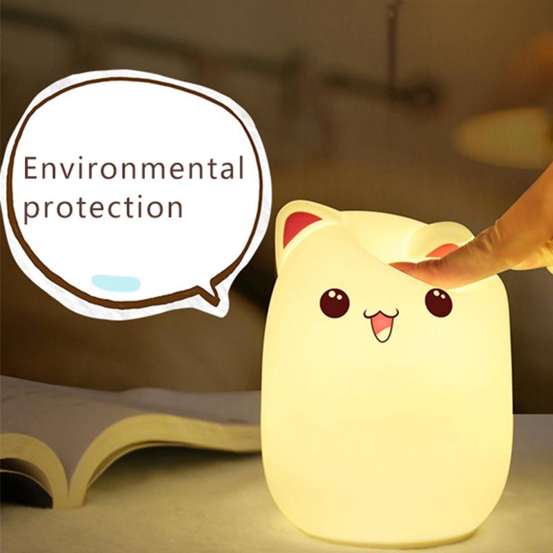 Cartoon cat led LED light in 6 colors