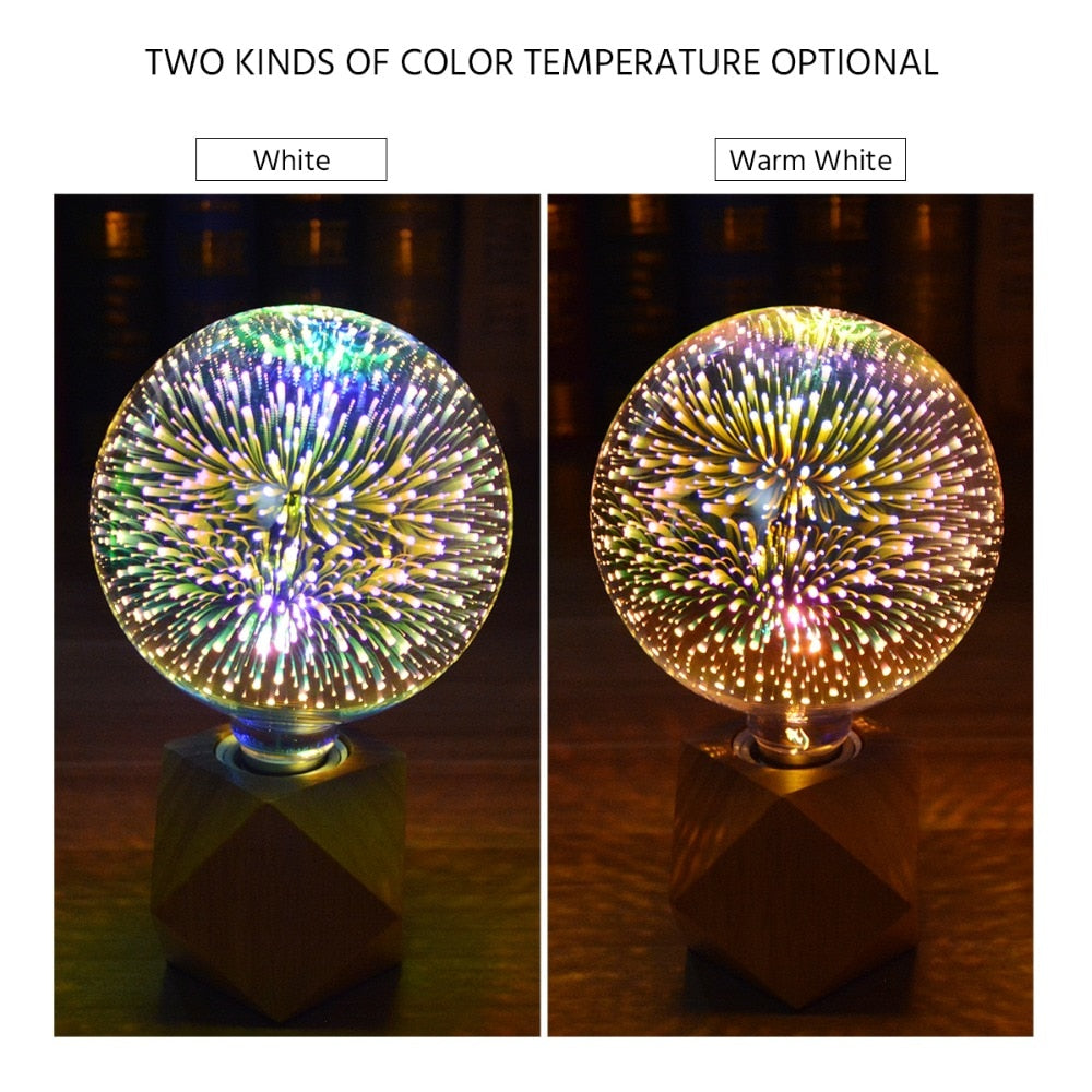 Fireworks Effect Vintage Incandescent Bulbs 3D