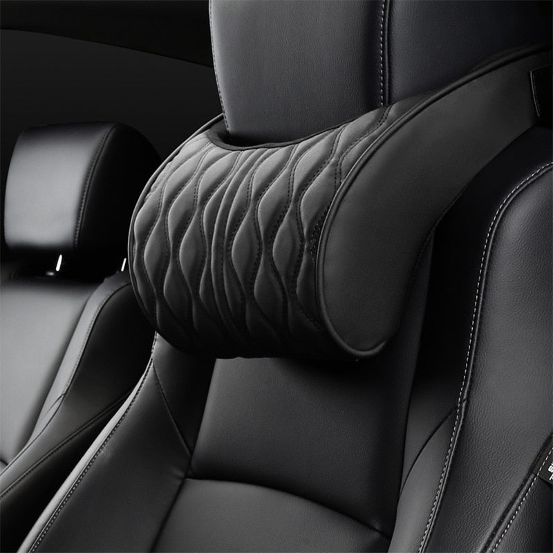 Memory Foam Car Headrest Pillow -Leather